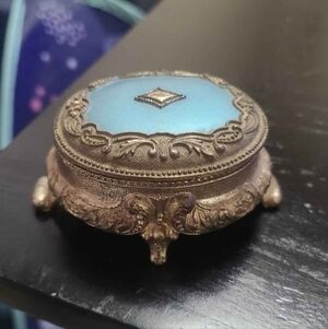 Vintage 1960s Flip Top Trinket Box